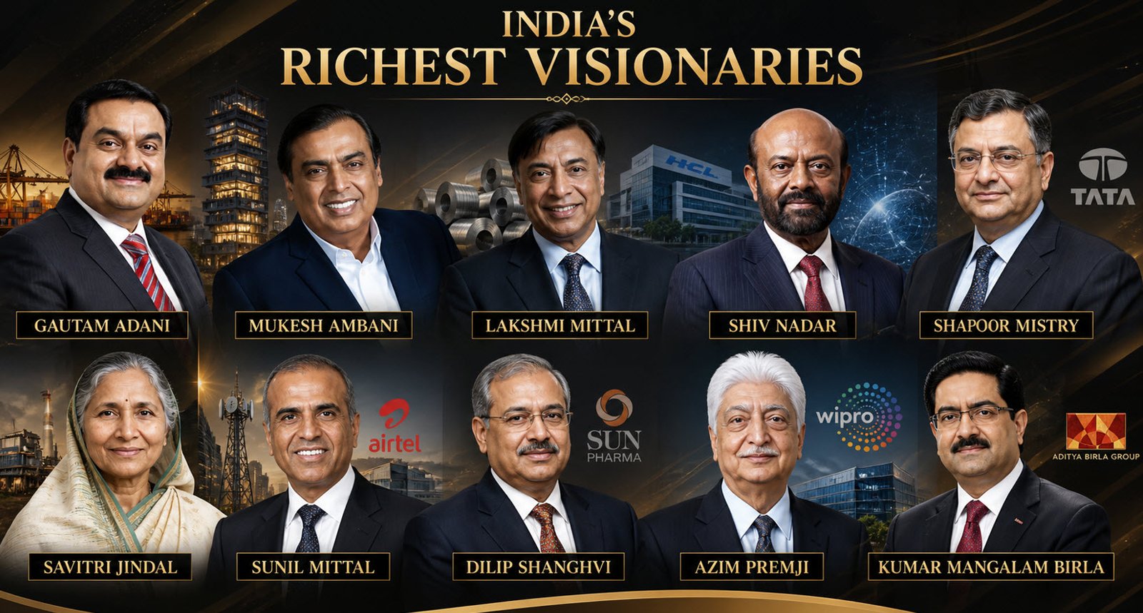 Top 10 Richest People in India (2026) - Wikiunfold